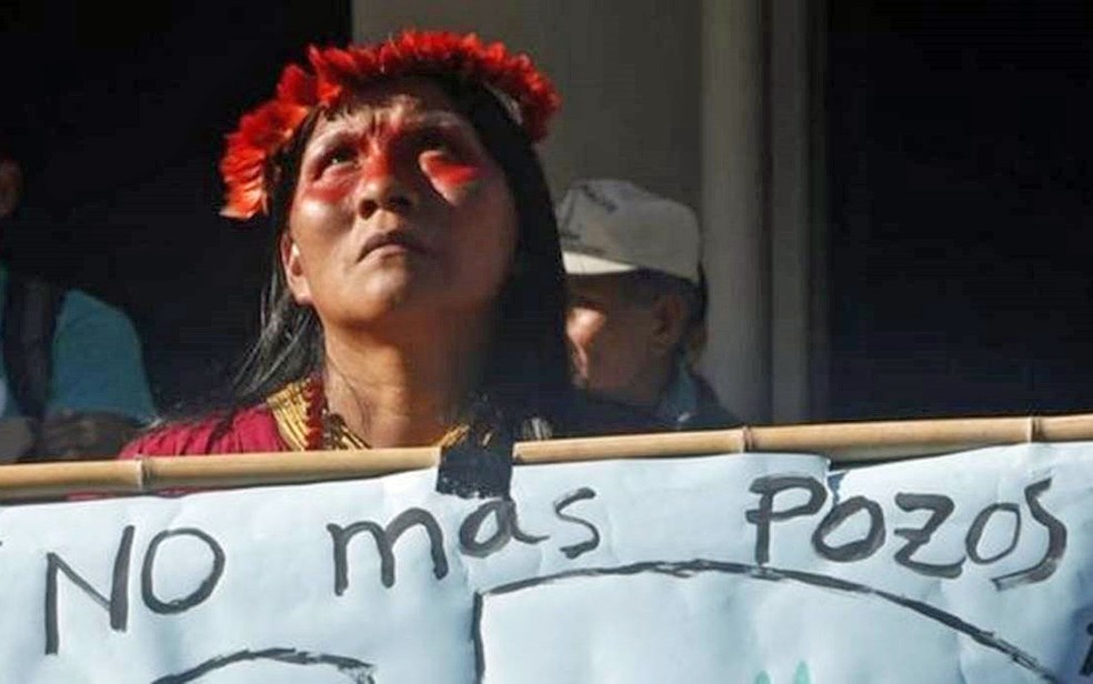 Extração de petróleo na Amazônia equatoriana foi alvo de protestos de povos indígenas — Foto: AFP Photo