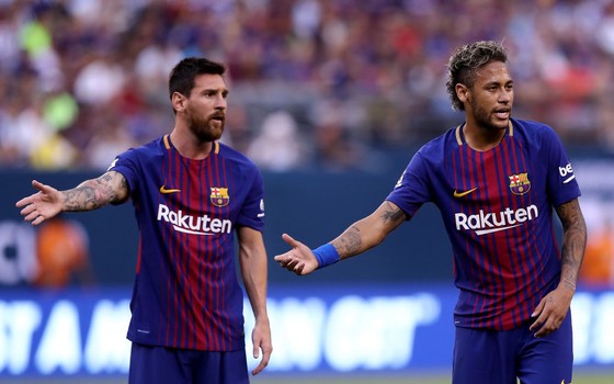 Neymar e Messi (Foto: Elsa / Staff / Getty Images)
