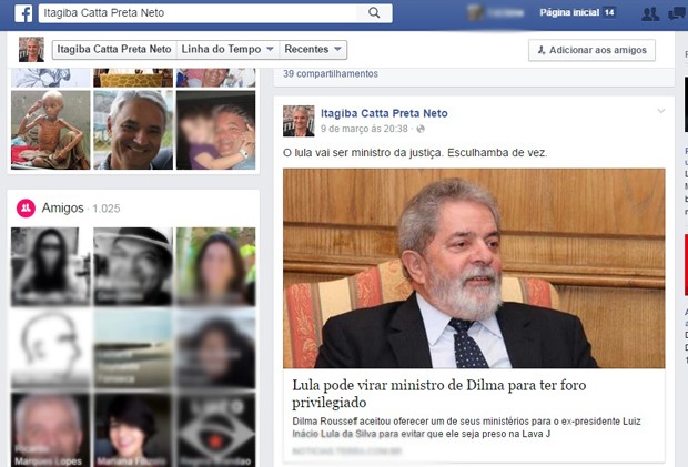 Post do juiz em rede social (Foto: Reprodução) Post do juiz em rede social (Foto: Reprodução)