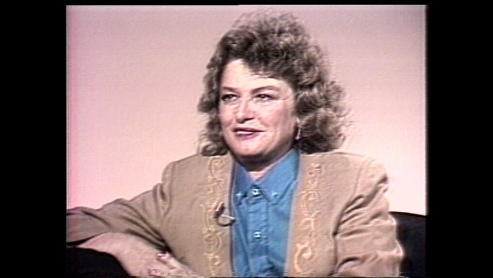 Marisa Letícia em entrevista ao Jornal Hoje, da TV Globo, em outubro de 1989 (Foto: Reprodução/TV Globo)