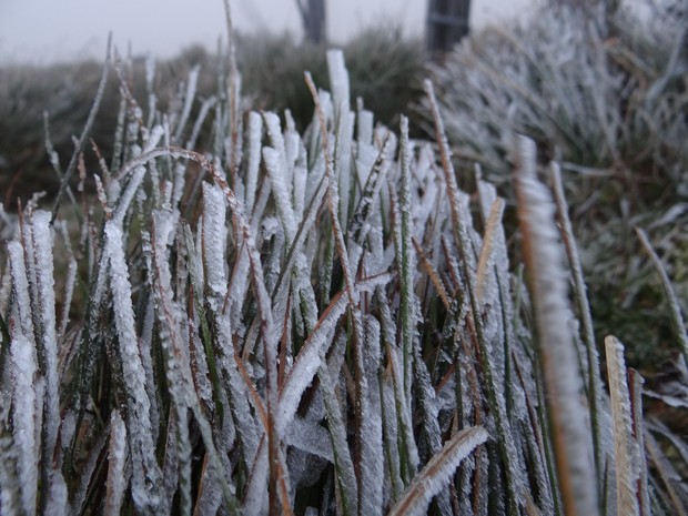 Sensação térmica chegou a -18ºC em Urupema (Foto: Marília Oliveira/Divulgação)