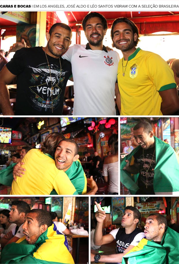 Mosaico José Aldo e Léo Santos mma (Foto: Editoria de arte)