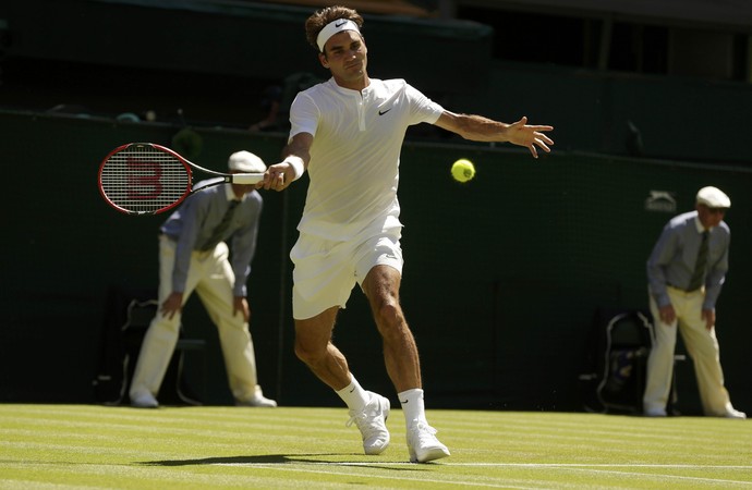 Roger Federer x Damir Dzumuhr, Wimbledon 2015 (Foto: Reuters)