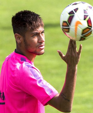 Neymar Treino Barcelona (Foto: Agência EFE)