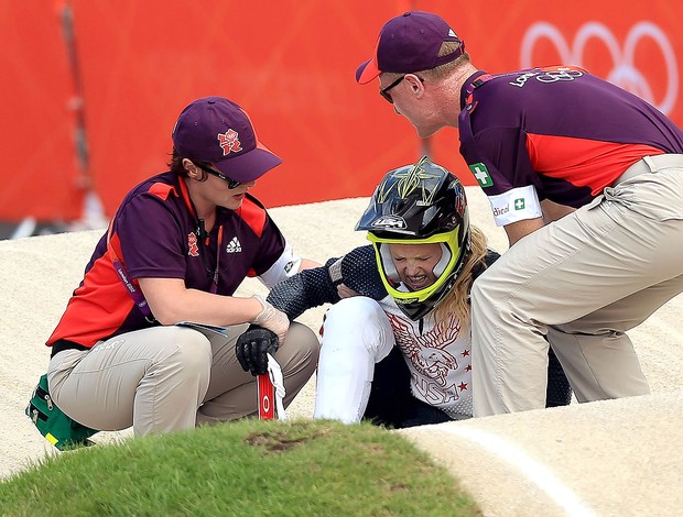 Brooke Crain sofre queda no BMX (Foto: Getty Images )