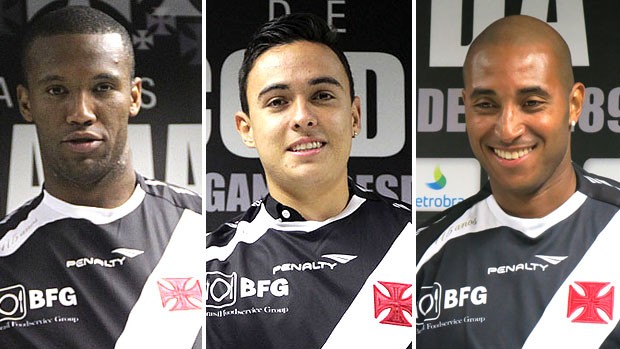 montagem apresentados Vasco Rafael Vaz, Montoya e Reginaldo (Foto: Editoria de Arte / Globoesporte.com)