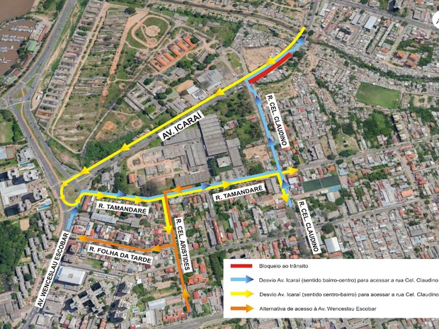 G Obras Causam Altera O No Tr Nsito No Bairro Cristal Em Porto