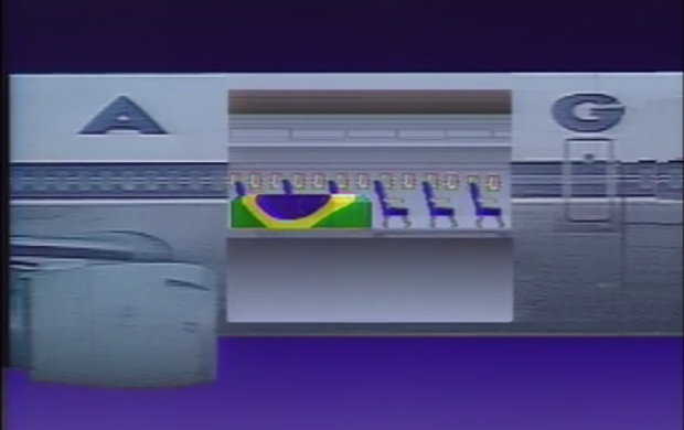 Posição do caixão de Ayrton Senna na volta ao Brasil (Foto: Reprodução SporTV)