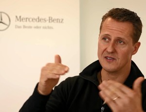 Michael Schumacher na última entrevista antes do acidente de esqui, ao site da Mercedes (Foto: Reprodução)