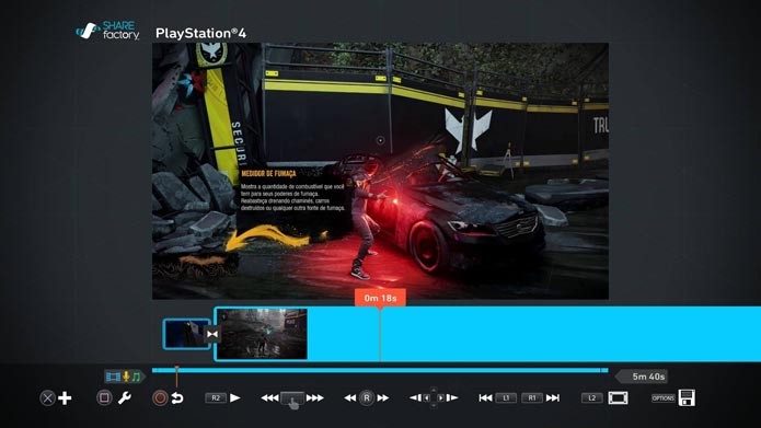 Playstation 4: como usar o editor de vídeos SHAREfactory (Foto: Reprodução/Murilo Molina)