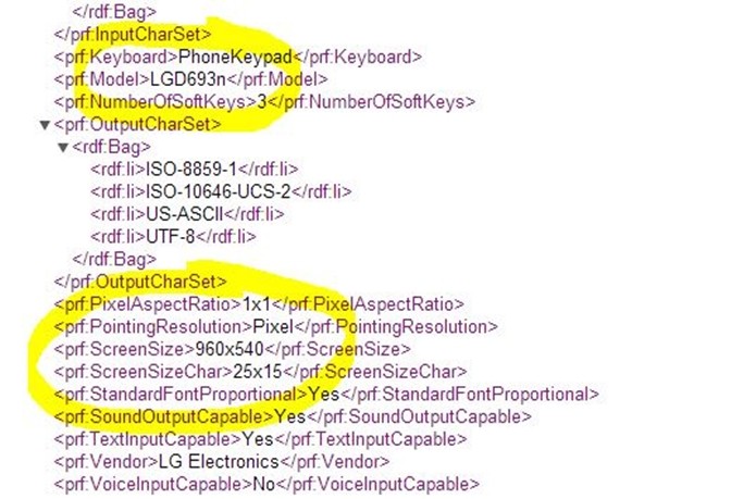 Documento vazado no site da LG adianta especificações do G3 Stylus (Foto: Reprodução/D693N UA Profile/LG)