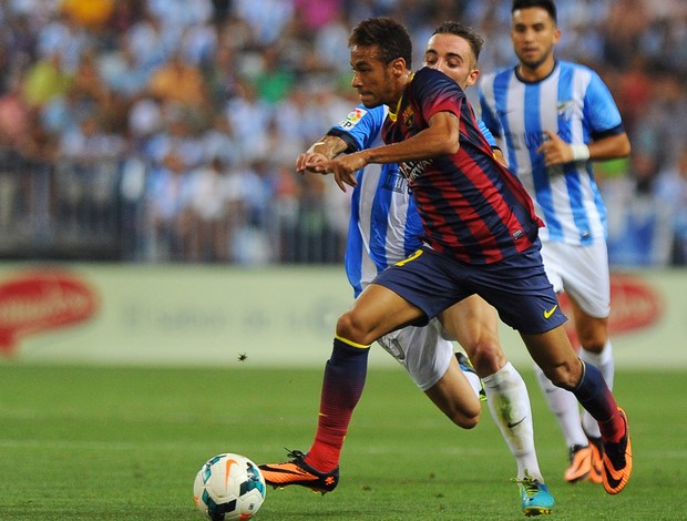 Neymar Barcelona x Malaga (Foto: AFP)
