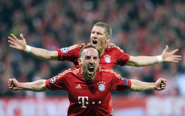comemoração Ribery - Bayern e Real (Foto: Ag. AFP)