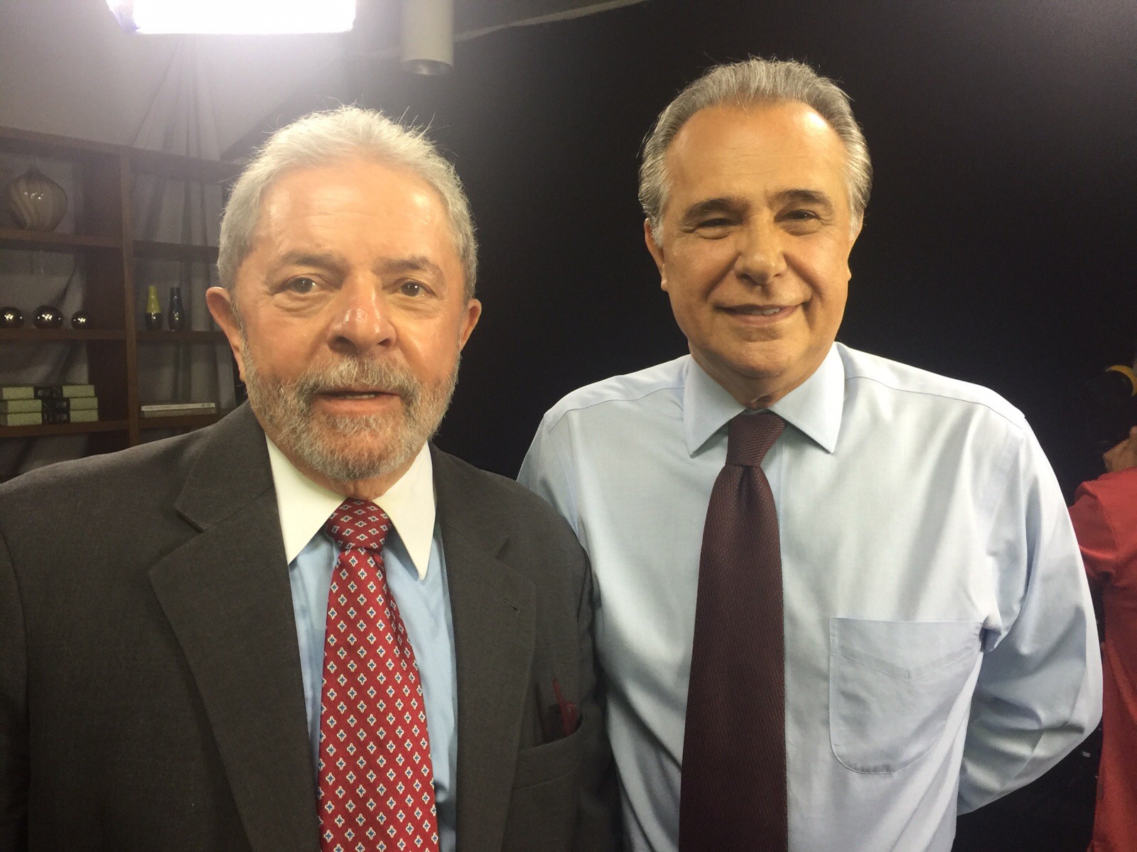 Lula e Roberto D'Avila (Foto: GloboNews)