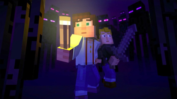 O título do Episódio 3: O Último Lugar a se Procurar de Minecraft: Story Mode refere-se ao The End, dimensão dos Enderman na qual Soren resolveu se isolar (Foto: Reprodução/Dual Shockers)