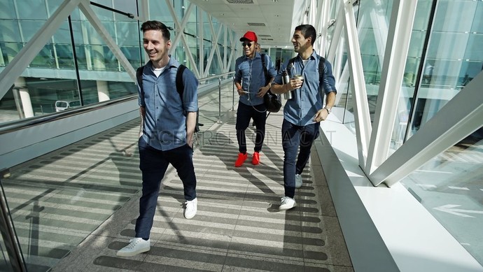 Neymar viagem Barcelona (Foto: Divulgação/Barcelona)