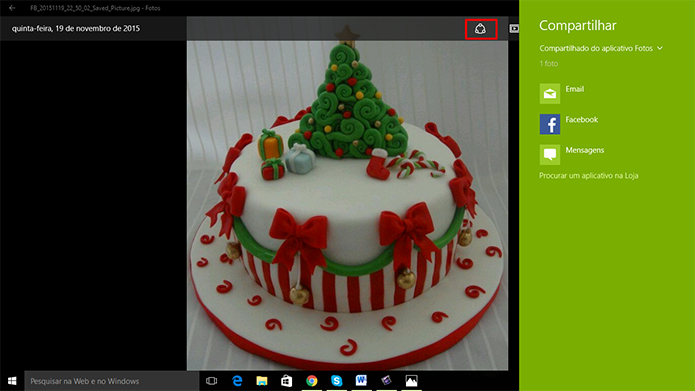 Windows 10 tem aplicativo de fotos capaz de compartilhar em redes sociais (Foto: Reprodução/Elson de Souza)