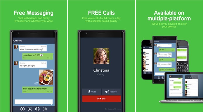 Line é um aplicativo de mensagens gratuito que aposta nos stickers e também em chamadas pela Internet (Foto: Divulgação/Windows Phone Store)