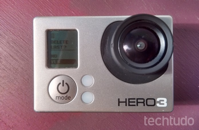 Pergunta de confirmação da GoPro para apagar última foto ou vídeo (Foto: Reprodução/Raquel Freire) Pergunta de confirmação da GoPro para apagar última foto ou vídeo (Foto: Reprodução/Raquel Freire)