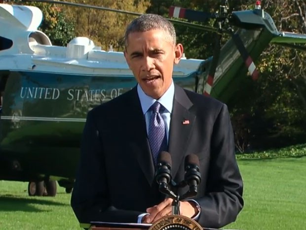 Barack Obama faz pronunciamento sobre o combate ao ebola  (Foto: Reprodução/WhiteHouse.gov)
