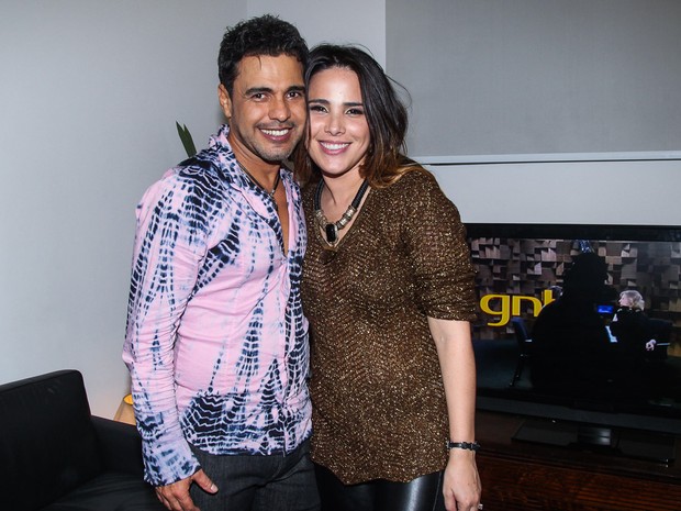 Zezé Di Camargo e Wanessa em camarim de show em São Paulo (Foto: Manuela Scarpa/ Foto Rio News)