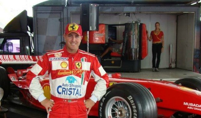 Robson Rotundo, sósia de Michael Schumacher no Brasil (Foto: Reprodução)