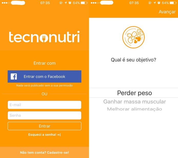 Como usar o app TecnoNutri para perder peso pelo Android ou iPhone (Foto: Reprodução/Felipe Vinha)