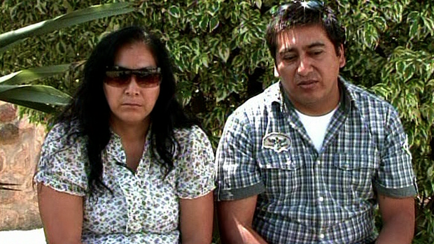Pais de Kevin Espada, Carola Beltrán Espada e Limbert Beltrán (Foto: Reprodução SporTV)