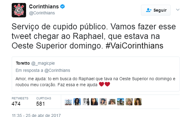 Corinthians atua como 