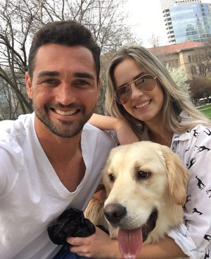 Gilberto Vasco com a esposa em Chicago (Foto: Arquivo Pessoal) Gilberto Vasco com a esposa em Chicago (Foto: Arquivo Pessoal)