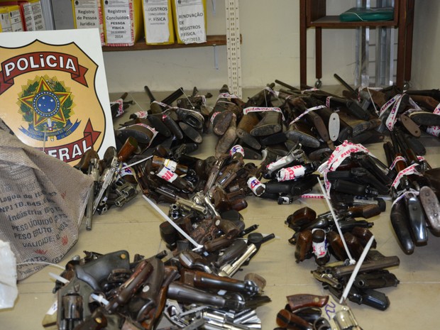Armas foram entregues para a Polícia Federal (Foto: Ascom PF)