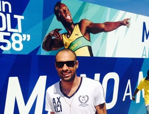 Bruno Correa prestigia evento de Usain Bolt, no Leme (Foto: Arquivo pessoal)