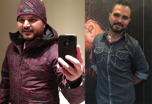 Antes e depois de Luciano Camargo (Foto: Instagram/Reprodução)