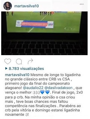 Instagram Marta (Foto: Reprodução/ Instagram)
