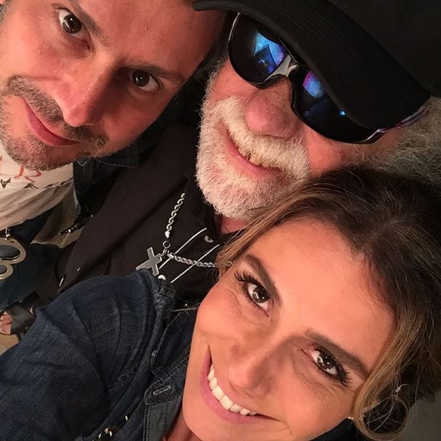 Alexandre Nero, Tonico Pereira e Giovanna Antonelli nos bastidores de A Regra do Jogo (Foto: Reprodução/Instagram)