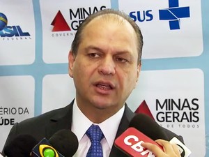 Ministro da Saúde, Ricardo Barros, anunciou verbas e falou sobre casos de microcefalia em Belo Horizonte (Foto: Reprodução/TV Globo)
