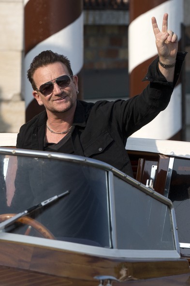 Bono Vox desembarca em Veneza para o casamento de George Clooney e Amal Alamuddin neste fim de semana