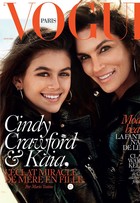 Kaia Gerber e a mãe, Cindy Crawford, posam para capa da 'Vogue' francesa