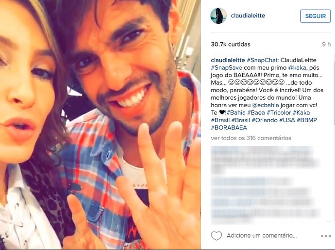 Claudia Leitte; Bahia; Kaká (Foto: Reprodução/Instagram)