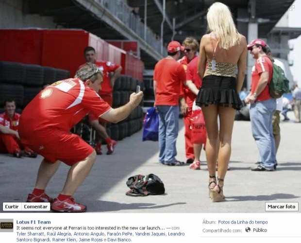 Lotus brinca com lançamento da Ferrari (Foto: Divulgação)