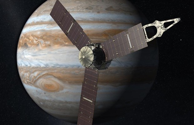 Imagem ilustrativa de Juno perto de Júpiter (Foto: Divulgação/Nasa)
