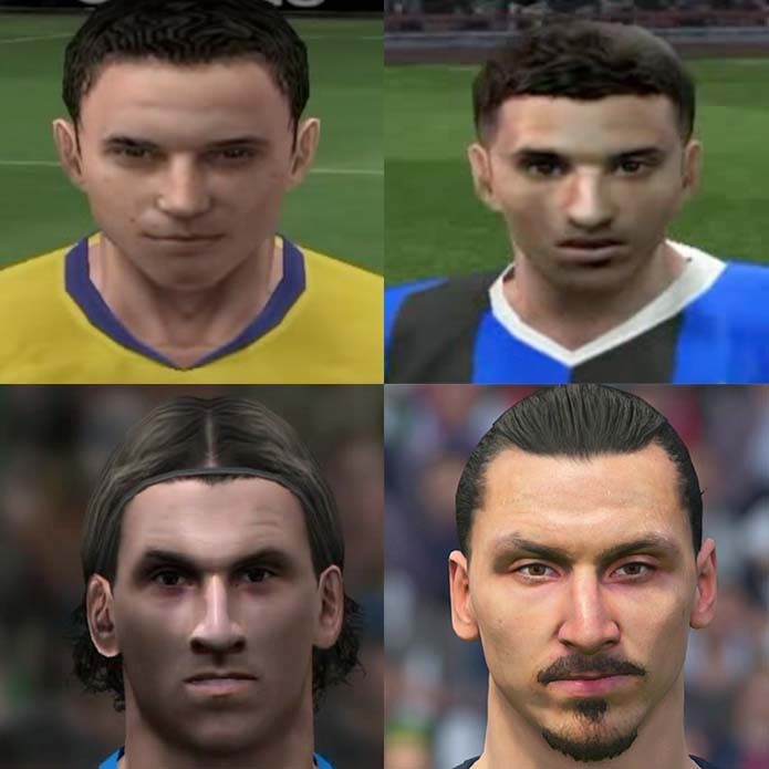 Craque sueco teve o visual melhorado a cada novo PES (Foto: Reprodução/Murilo Molina)