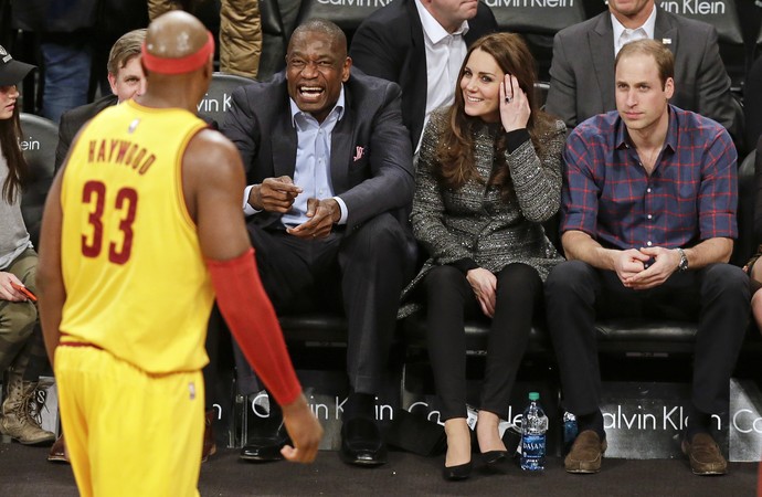 Príncipe William e Kate Middleton Cleveland x Brooklyn NBA - AP (Foto: AP)