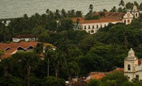 Do Alto da Sé, em Olinda, vê-se o Recife (Luka Santos / G1)
