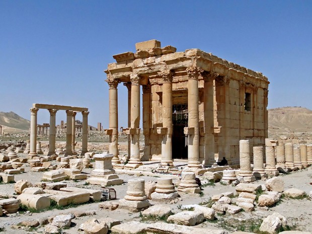 Templo de Baalshamin, em Palmira, na Síria, em foto de 2010 (Foto: Bernard Gagnon/Wikimedia)