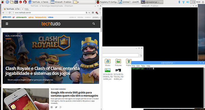 Raspbian vem pré-configurado e pronto para usar, mas você pode alterar definições de idioma se quiser usar em português (Foto: Reprodução/Filipe Garrett)