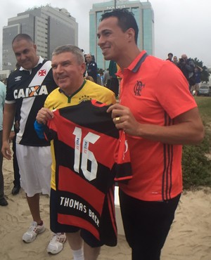 Thomas Bach; Flamengo; Leandro Damião (Foto: Richard Souza)