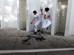 Artistas realizam intervenções em espaço do Sesc Campinas  (Foto: Inês Correa )