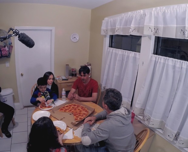 Família de Webber participa da gravação do Caldeirão (Foto: TV Globo)