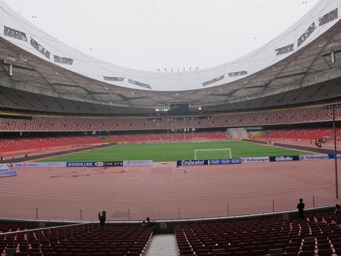 estádio ninho do pássaro china (Foto: Márcio Iannaca) estádio ninho do pássaro china (Foto: Márcio Iannaca)